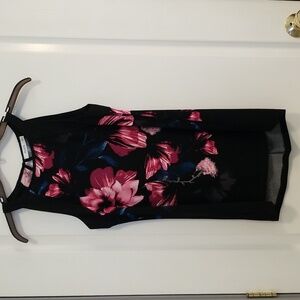 Ricki's Black Floral Tank Top Sleeveless in Pink